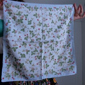 Very sweet Wedgewood wild strawberry print cotton handkercheif
